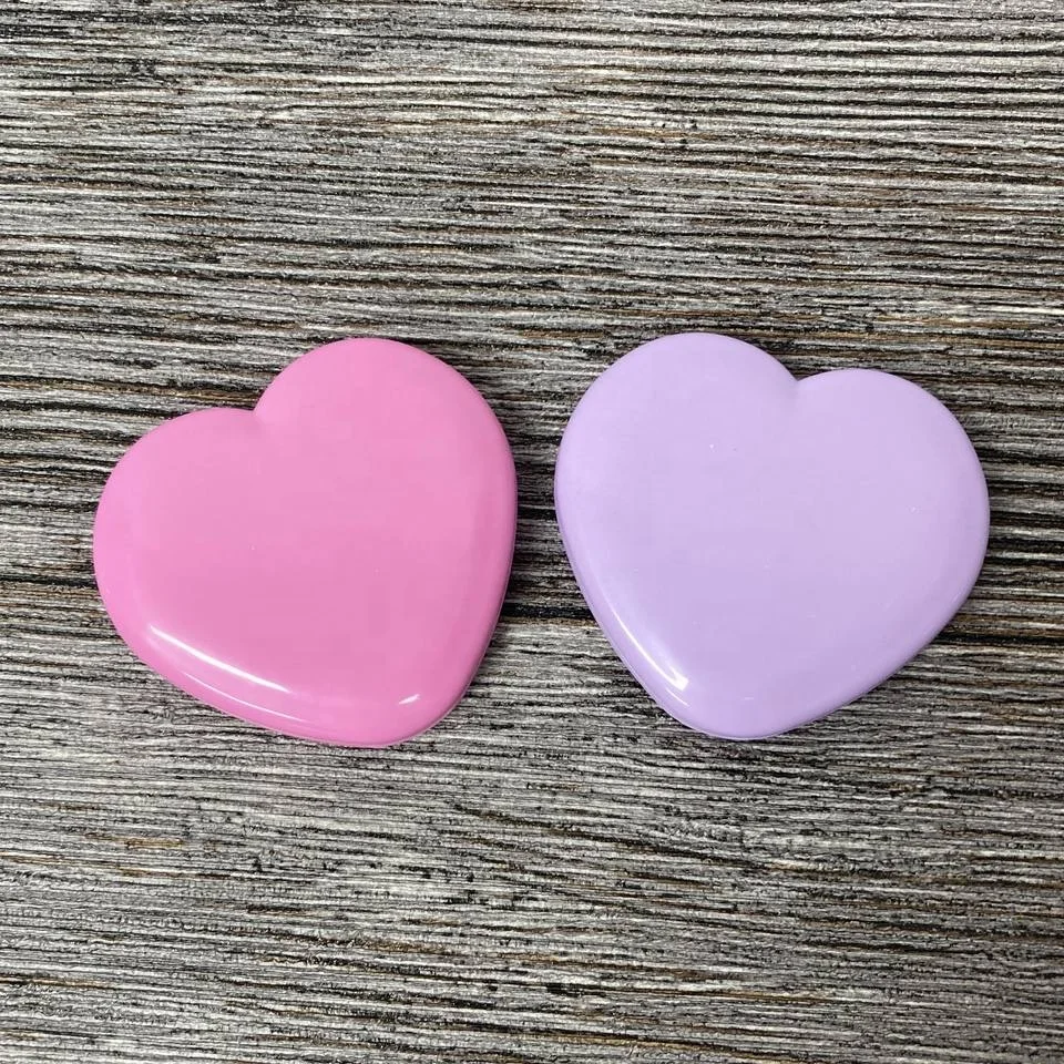 Heart-Shaped Foldable Pocket Mirror - Red/Pink/Purple Travel Makeup Mirror for Women, Home & On-the-Go