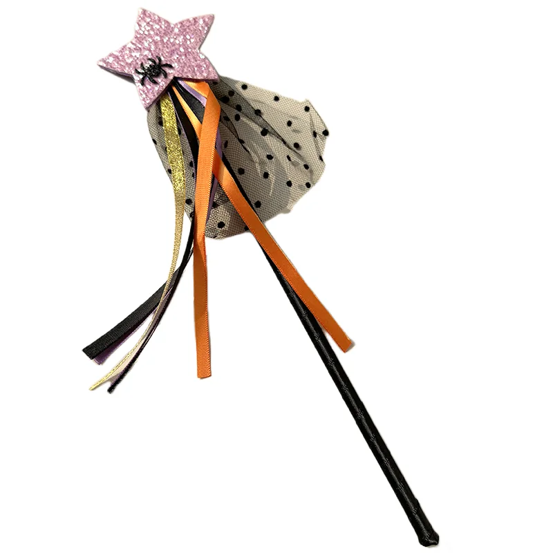 Princess For Kids Glitter Halloween Angel Magic Wands Pumpkin Shape Fairy Wands Party Princess  Angel Costume Star Wand