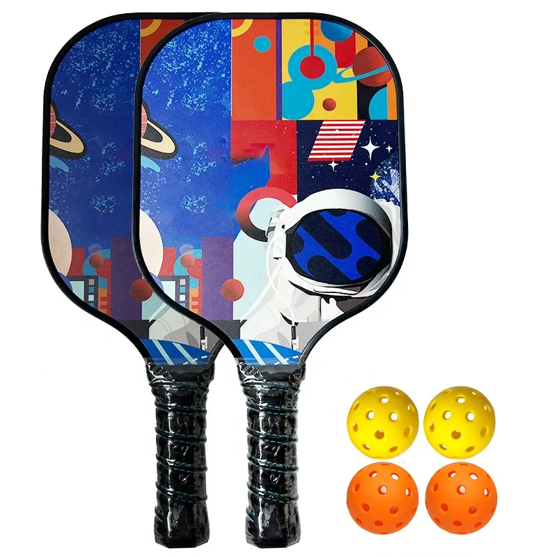 new arrival odm custom USAPA professional cover leather bag carbon honeycomb core & graphite and carbon pickleball paddle set