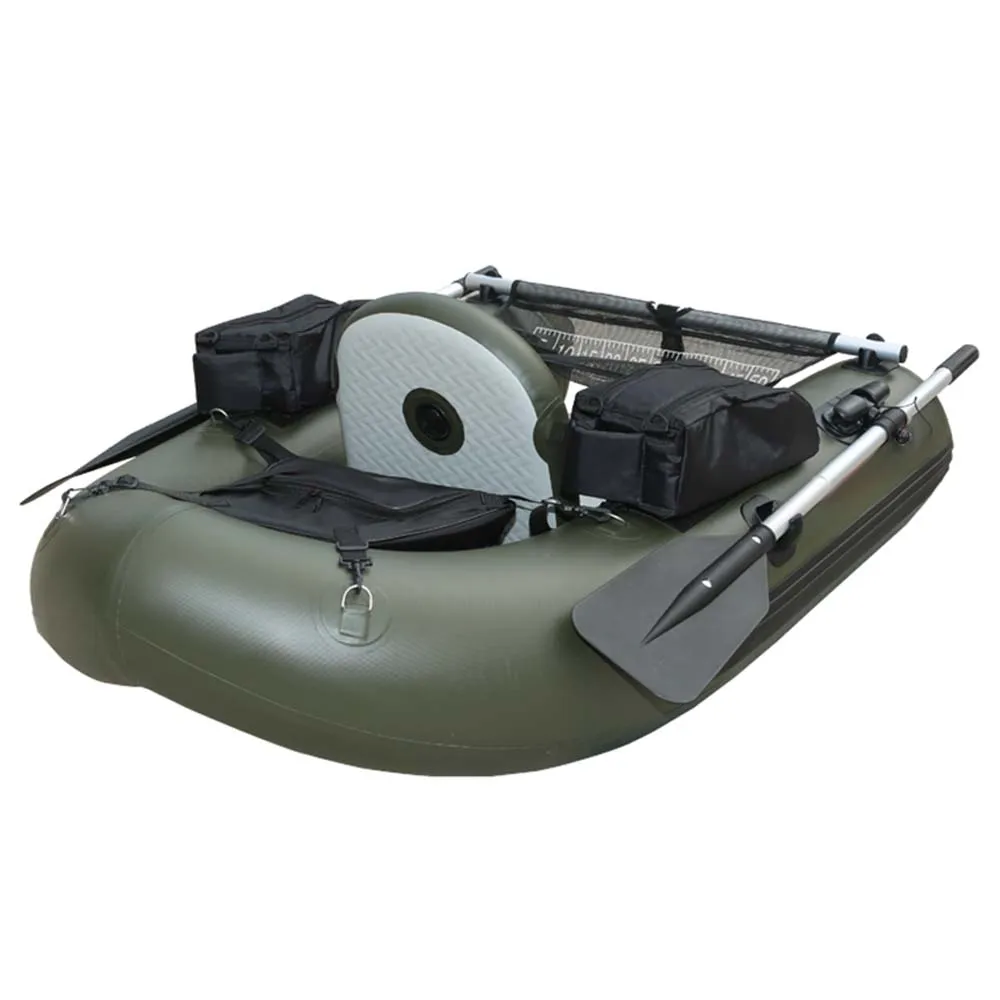 Factory Hypalon Rafts Inflatable Floating Bottom Boats 1 Person Inflatable Paddle Boat Fishing Belly Boat