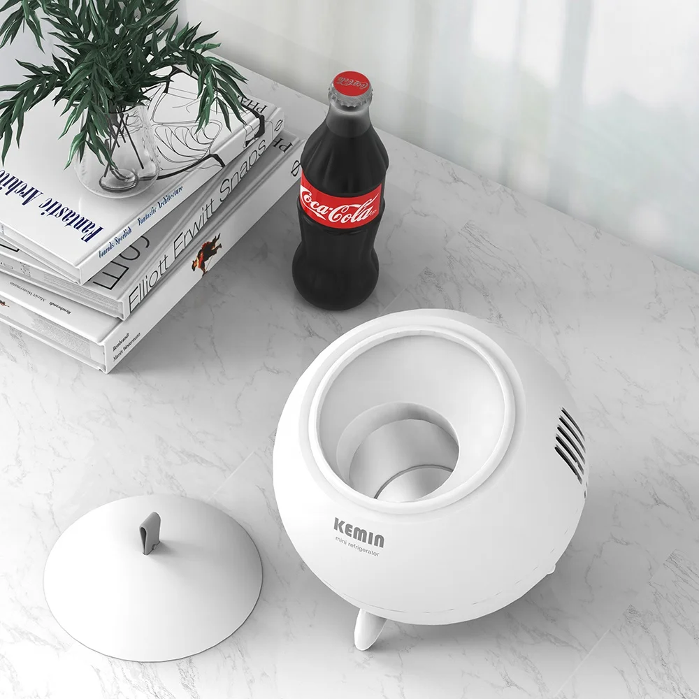 KEMIN 0.8L Cooler And Warmer Portable Mini Fridge Camping USB Car Fridge AC Cooler For Cola Car Home Office