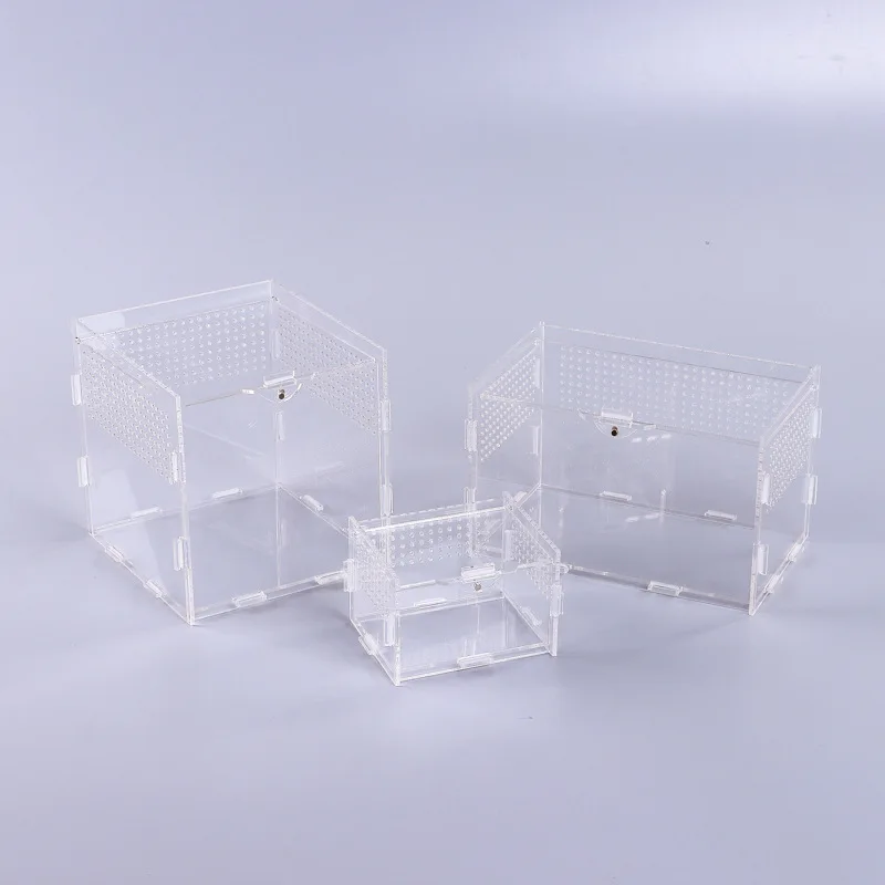 Custom Acrylic transparent Enclosure Reptile Breeding Box Terrarium Tank