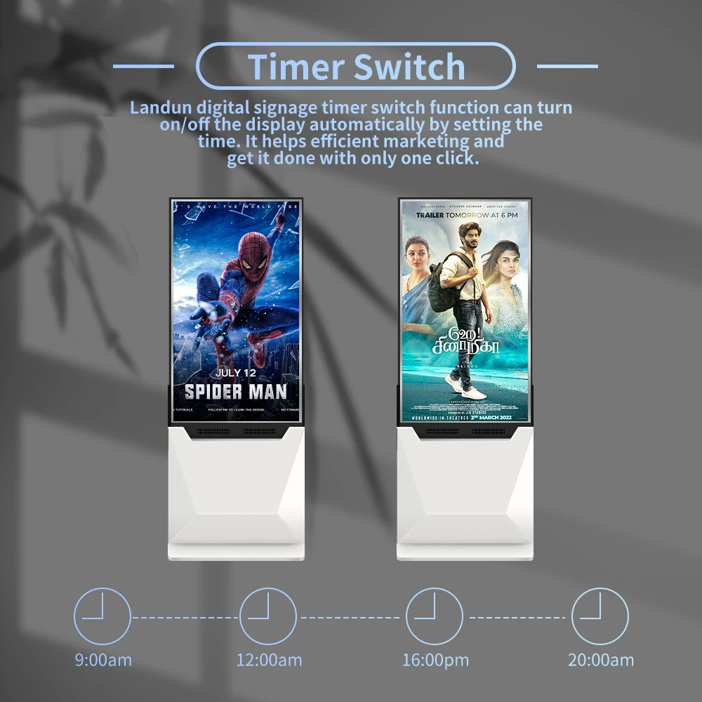 46 49 inch double side floor standing advertising display digital signage totem touch screen LCD advertising player