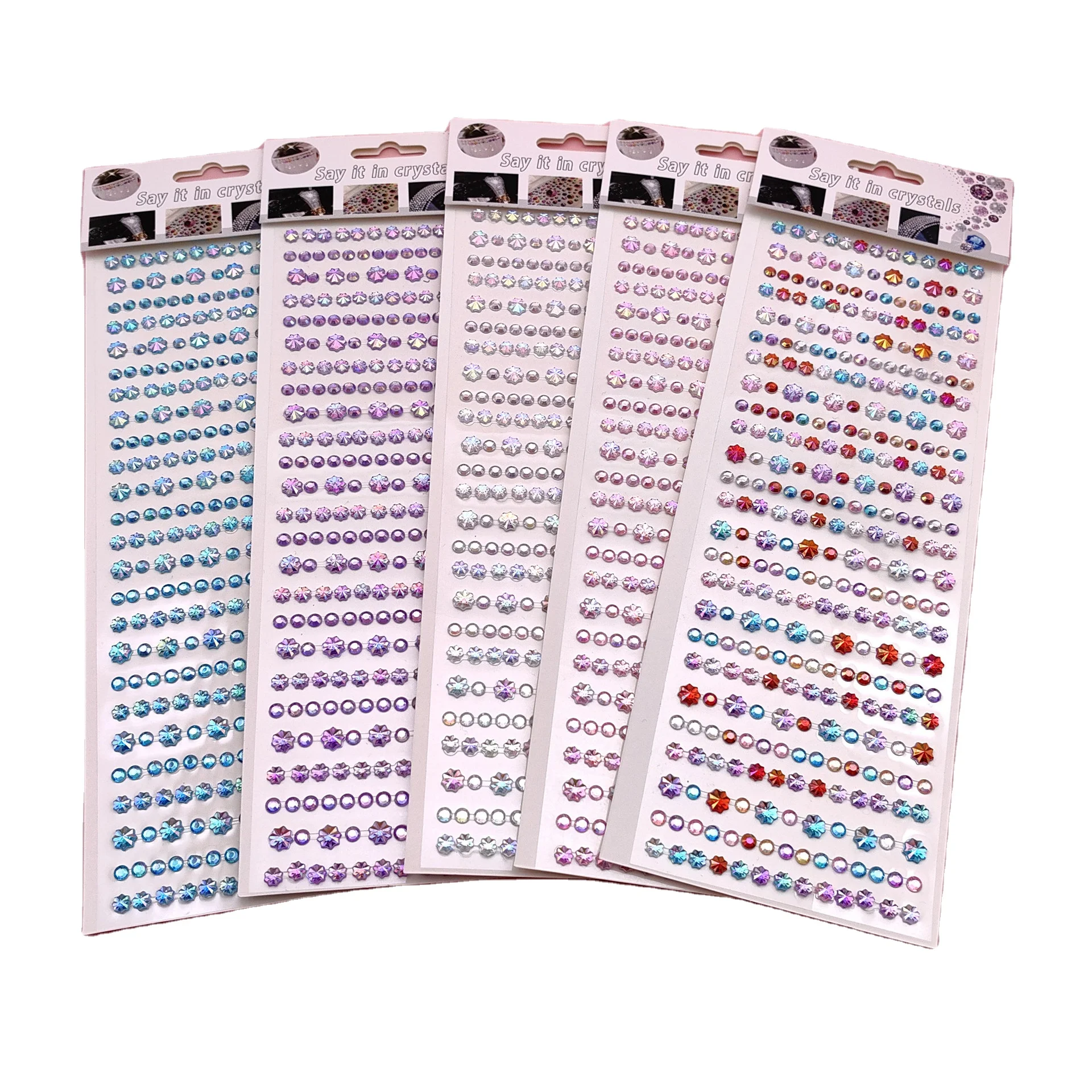 Self Adhesive Acrylic Rhinestone for Phone PC Car Decal Styling Accessories Art Diamond Scrapbooking Stickers