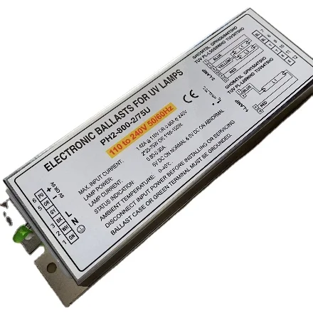 PH2-800-2/75U  Ballast for GHO36T5L ,GPH436T5HO, GPH843T5HO,  TUV36T5HO,TUV PLL35/60WHO UV lamps