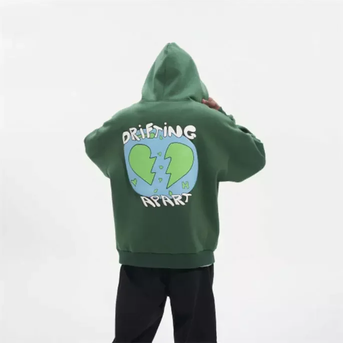 Custom Logo 3D Embossed No Drawstrings Sweatshirt Sport 360 GSM Fleece wear Hoodie