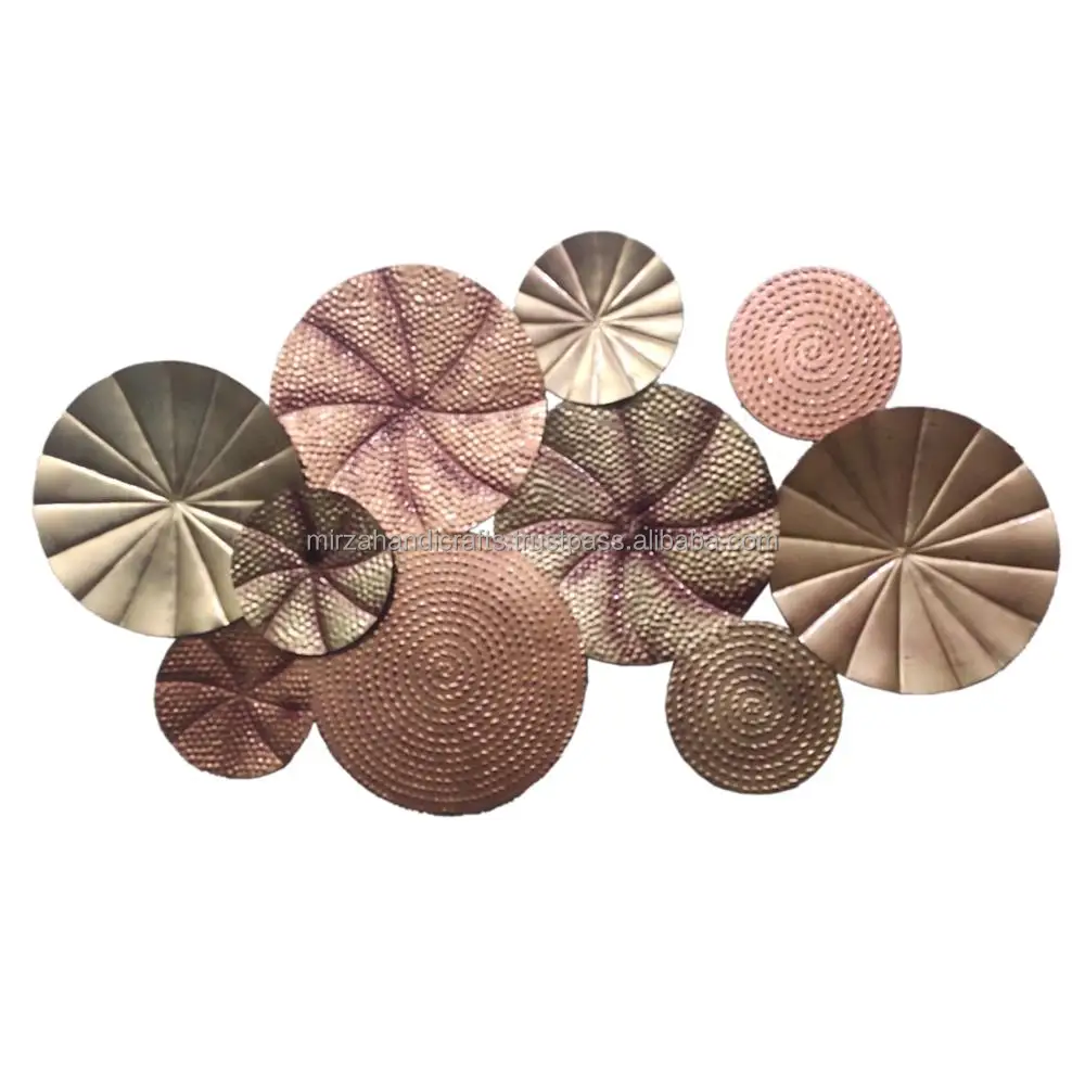 Creative 3D Stereo Wrought Iron Round Shape Crafts Home Livingroom Wall Decoration Art