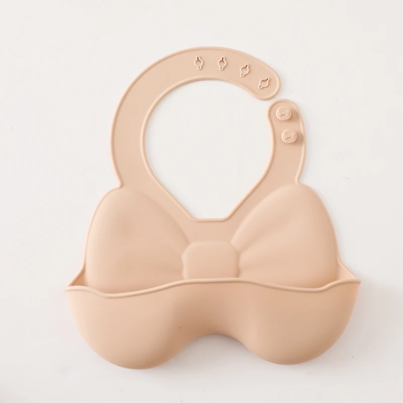 Hot Selling BPA Free Baby Bib Multicolor Solid Silica Gel Food Grade Bib for 0-12 Months for Feeding