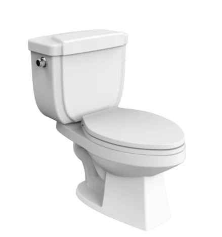 Factory wholesale cheap sanitary ware inodoro elongated toilet set bathroom water closet siphonic 2 two piece ceramic wc toilet