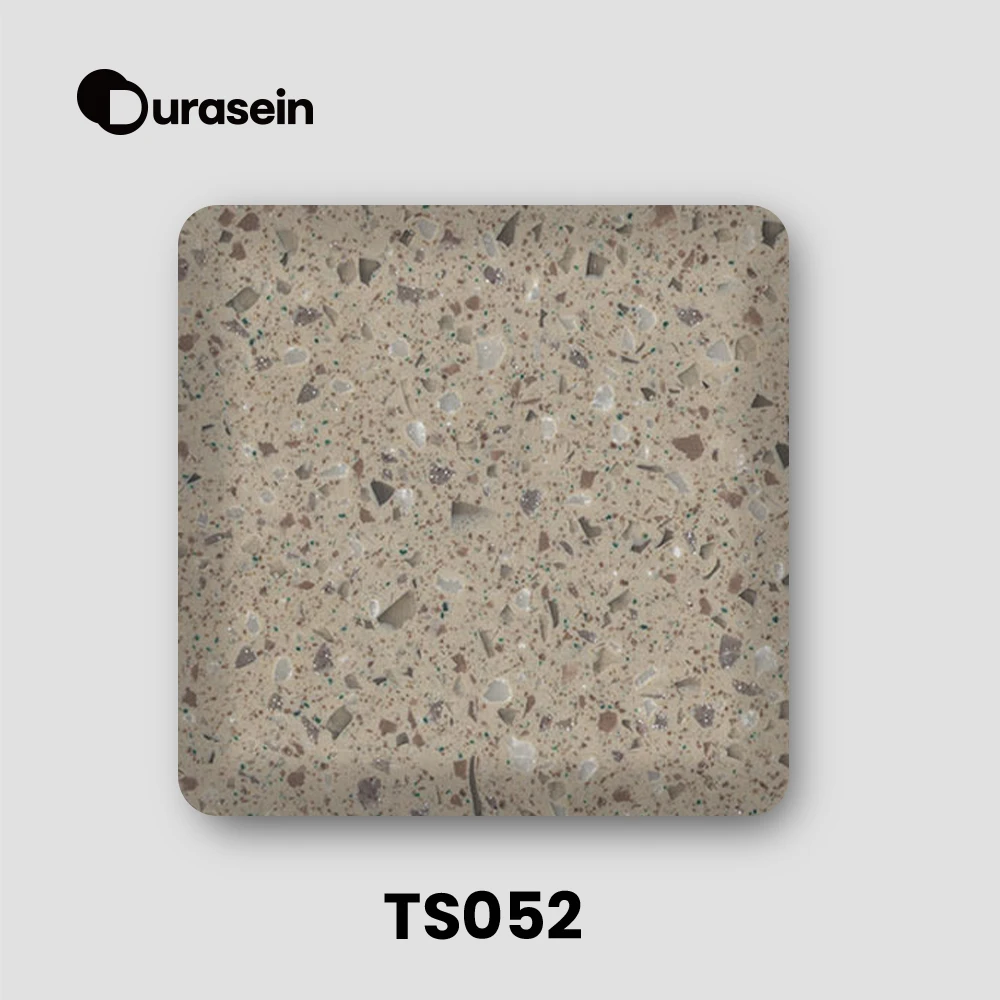 TS052 Groundwork 3.5mm 12mm 25mm Small Particles Resin Customized Durasein Solid Surface Sheet Pure Acrylic Solid Surface