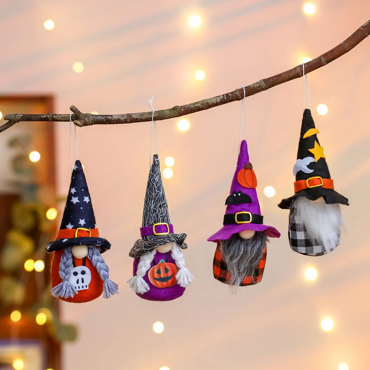 New Cross-border Halloween Arrangement Props Doll Doll Pendant Decorations Halloween Witch Doll Ornaments