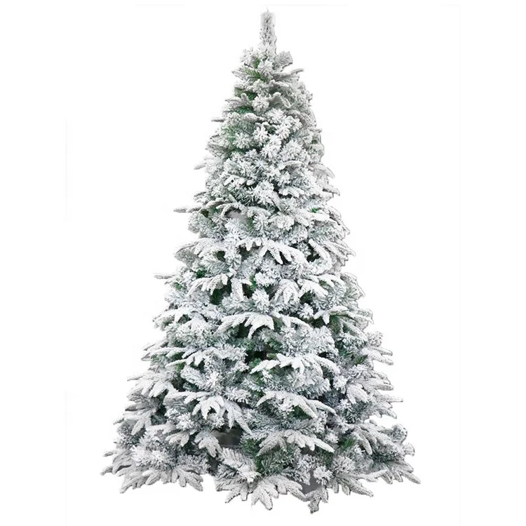 Automatic Artificial Big Chritmas Trees 225cm Snowy Flocked Christmas Tree For Xmas Party