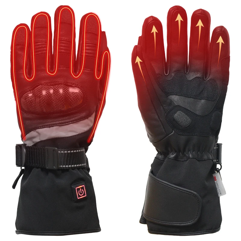 Heated Fingerless Gloves Dissipating Thermal Mittens Winter Heated Motorcycle Gloves Warm Motorcycle Gloves