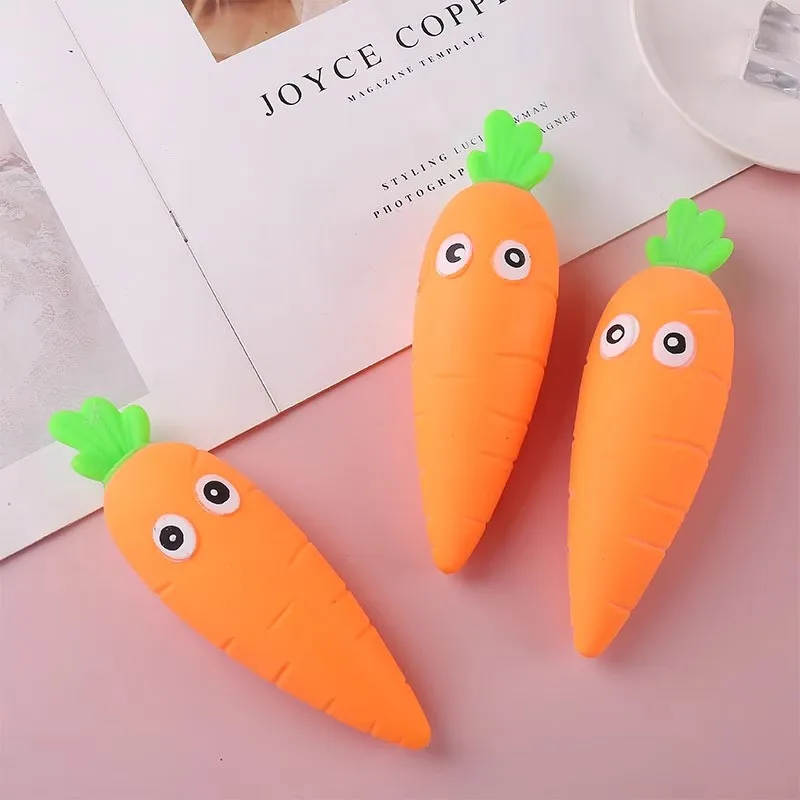 Wholesale Squeeze Toys Filled with Sand Anti Fidget Cartoon Carrot Fidget Toys for Kids Adults