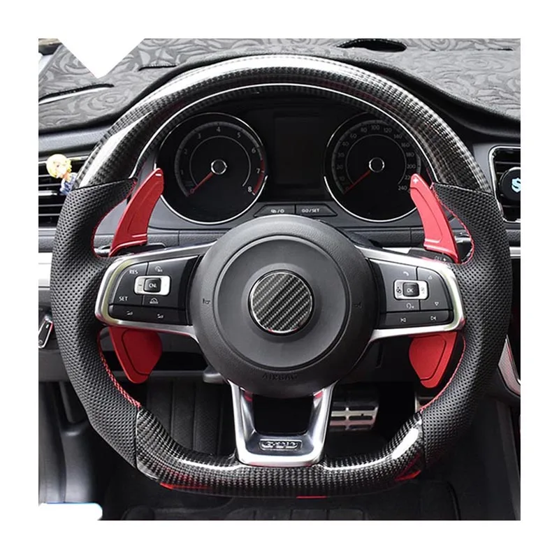 True carbon fiber steering wheel forged LED for Volkswagen Volkswagen Golf 7 GTI GTS GTD GTE Polo GTI Scirocco 2015-2016 Tiguan