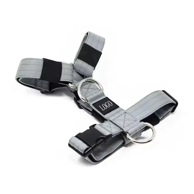 High quality adjustable dog harness tactical Y-shaped dog harness nylon heavy-duty soft chloroprene rubber dog harness