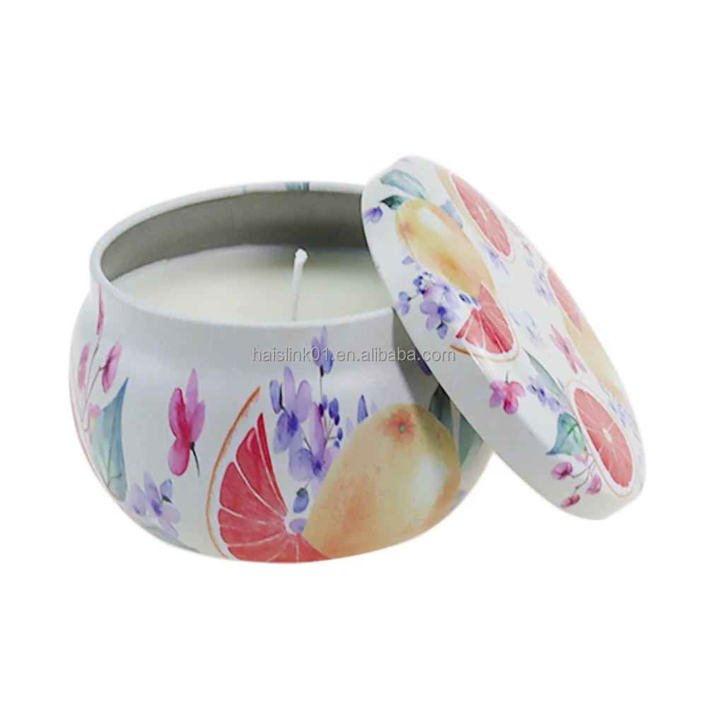 wholesale flower scented soy wax wedding decorative gift set travel tin candles