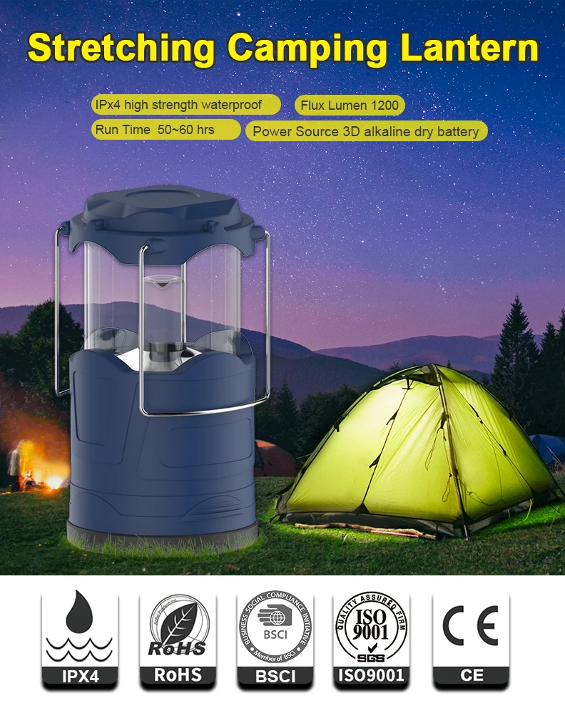 Custom Outdoor Camping Led Light Portable Stretching Camping Lantern