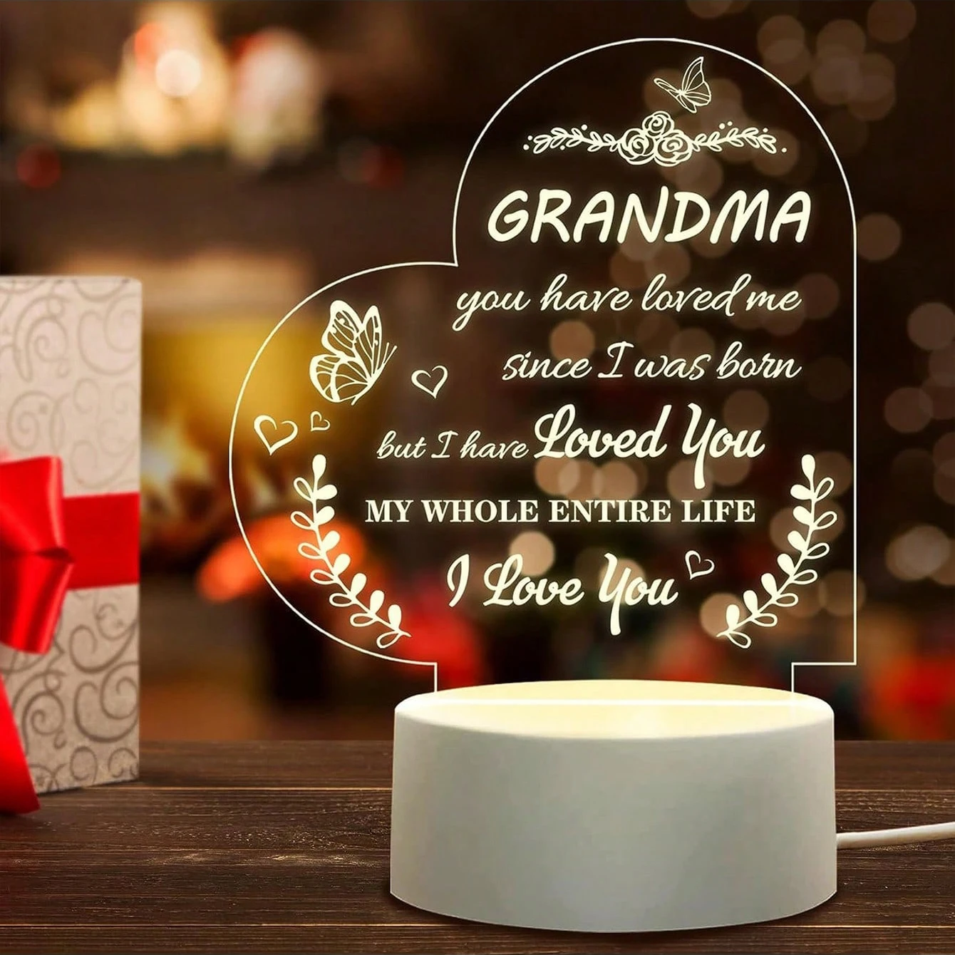 Custom 3D LED Acrylic Board Night Light USB Rechargeable Luminescent Note Board for Children Kids Bedroom Sleep Lamp