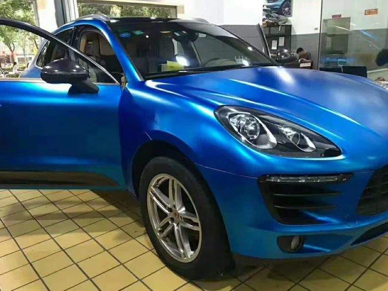 Chrome  Blue Vinyl Car Body Color Change Decoration Film Wrap Sticker Car Wrapping film