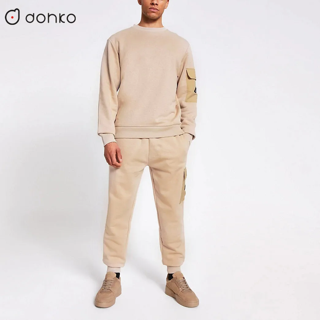 
custom 280gsm-350gsm sweatshirt crew neck brushed cotton tracksuit 