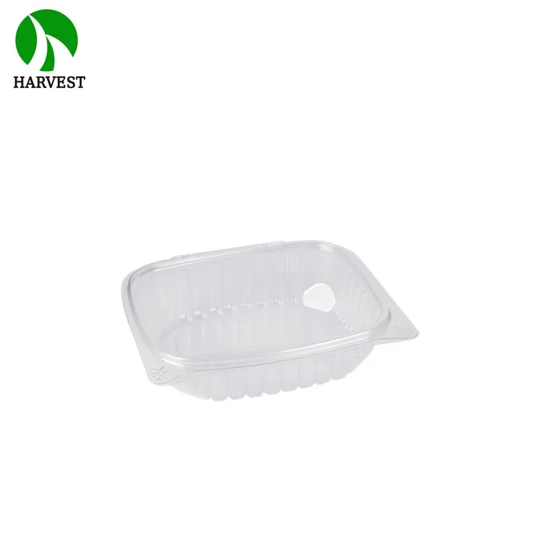 HC Hinged Clamshell PET disposable plastic salad transparent box container bowl