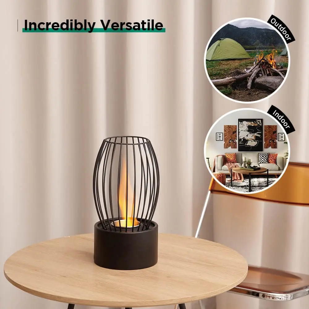 Superior Quality Indoor/Outdoor Modern Style Steel Fire Pit Table with Ethanol Burner Oil Lamp Fireplace Made in China