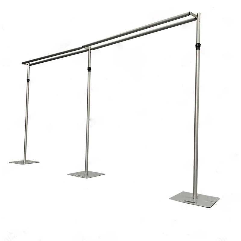 10x20Ft Double Cross Bar Pipe and Drape Kit Heavy Duty Adjustable Backdrop Stand Wedding Backdrop Party Stage Decor Pipe & Drape