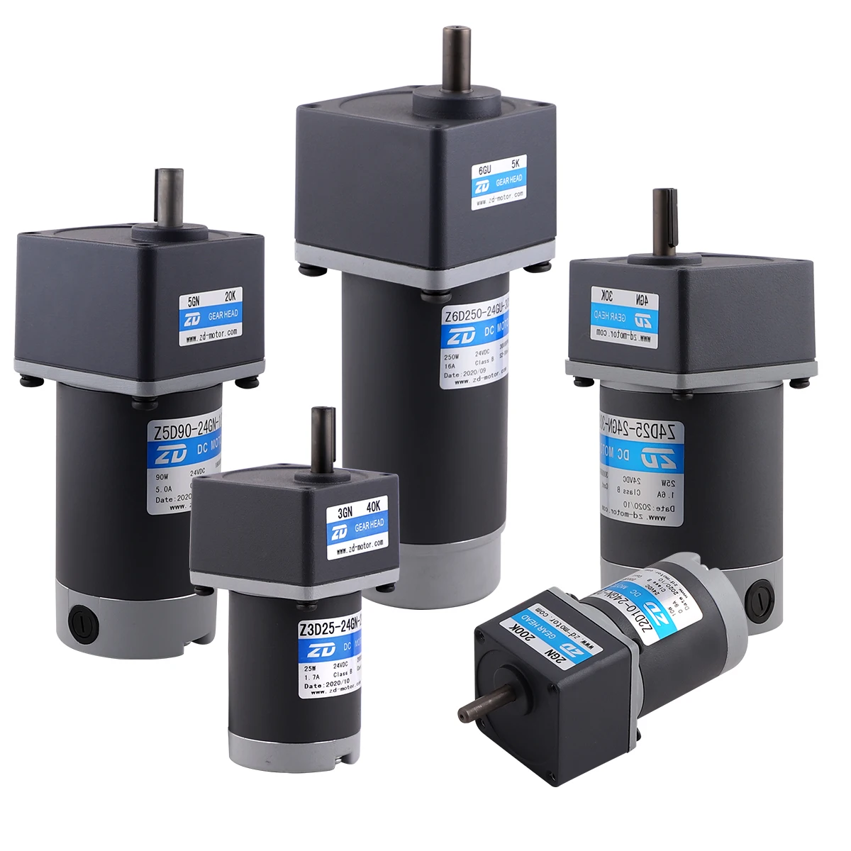 ZD 60mm-104mm 12V 24V 48V 110V 220V 15W-300W Electric Brushed  DC Gear Motor Manufacturer