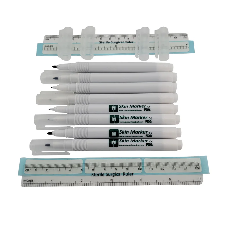 Surgical Tip Disposable Surgical Skin Marker Pen Medical Skin Marker With Ruler