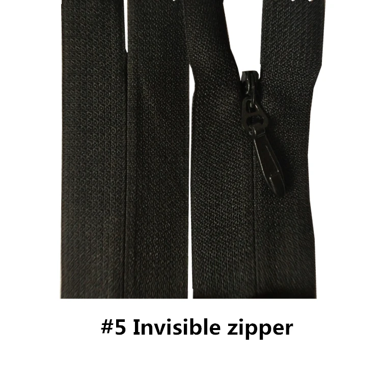 
Invisible close-end zipper for skirts 