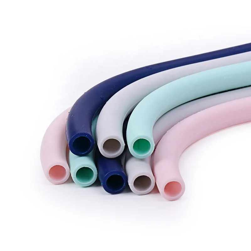 
Amazon Top Sales Eco Friendly Foldable Reusable Bendable Silicone Drinking Straws 