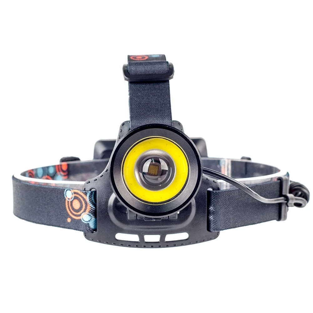 
Factory Hot Sales High Quality Customizable Powerful COB Headlamps Rechargeable Waterproof Zoomable Led Flashlight Headlamp 