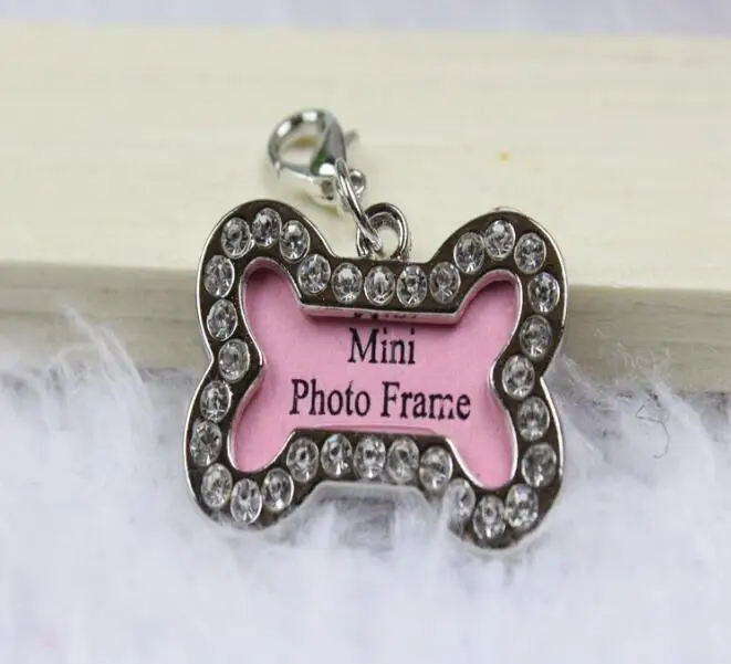 
Pet Tags Dog / Cat ID Diamontee Bling Bone/Heart Shaped Dog Tag Blank 