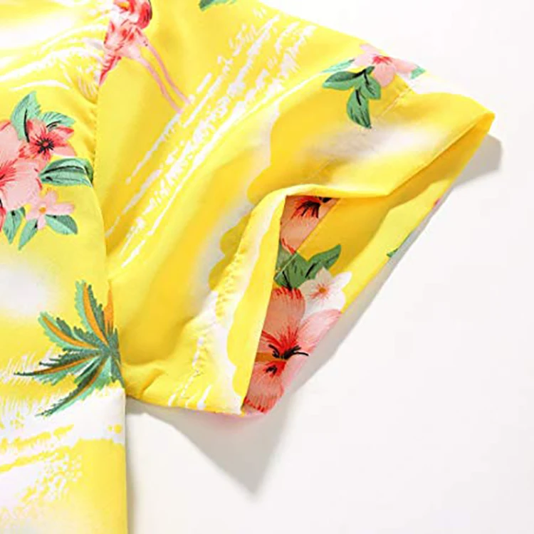 Пользовательские дети персонализированные короткий рукав мода Гавайский Повседневная рубашка