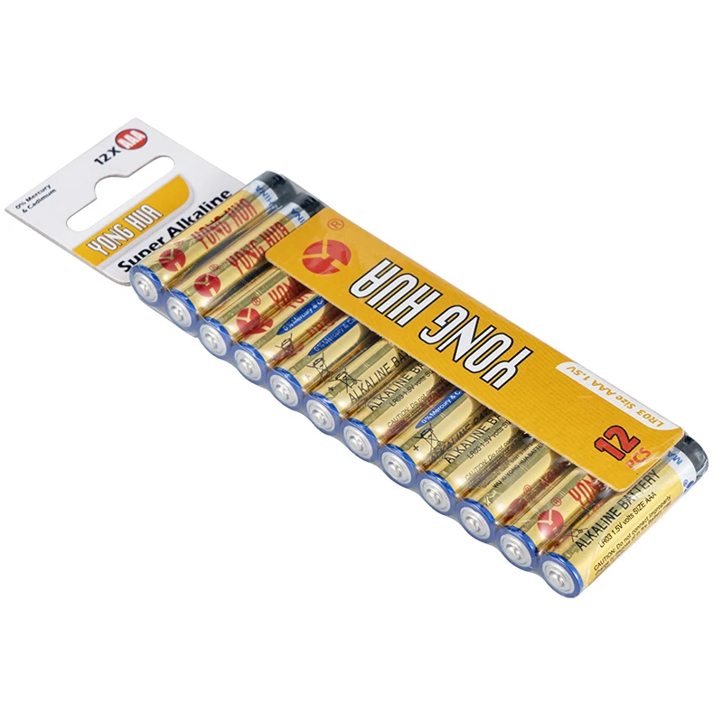 YONG HUA 1200mAh NO.7 Zinc Manganese 1.5v aaa am4 lr03 7# Acumulador Alcalino Alkaline Dry Batteries Battery