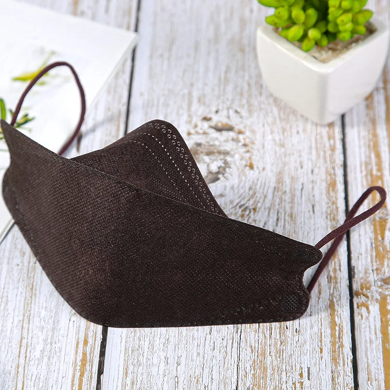  Оптовая продажа Корейская маска в форме рыбы KF 94 из нетканого материала черная белая одноразовая Защитная для лица Cubrebocas KF94