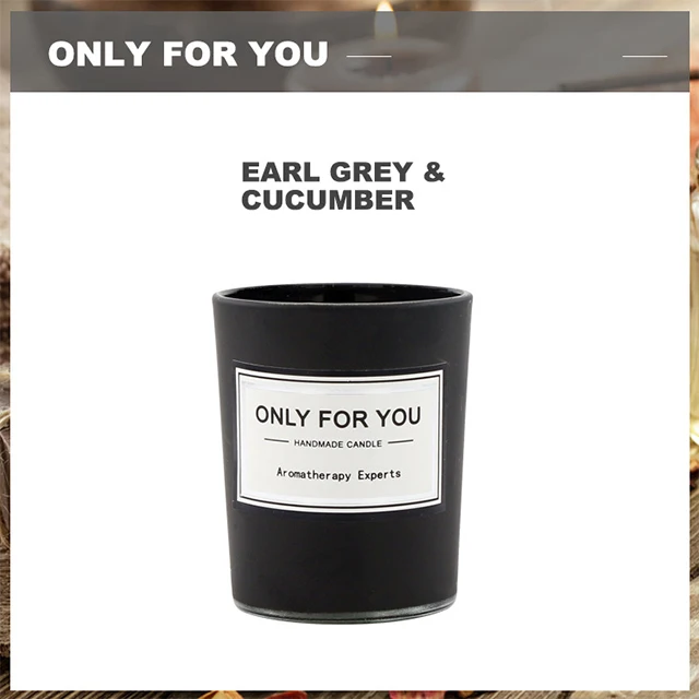 Promo 5*5*6cm Gray Clear Glass Cup Soy Wax Jasmine Organic Gift Set Candele Aromatiche with Packaging