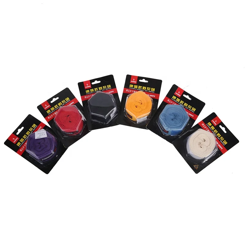 custom logo mma training cotton wrist elastic boxing hand wraps