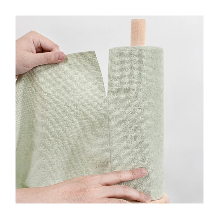 New Style Perforated Tear off Microfiber Super Absorbent Kitchen Cleaning Cloth Rolls