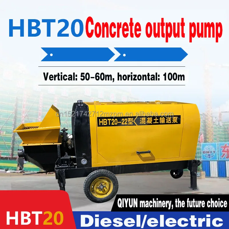 Construction Machinery Double-cylinder hydraulic mortar pump Cement Injection Grouting Pump Electric Grout Pump