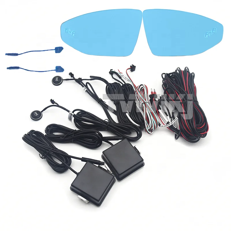Side Rearview Mirror Blue Glass Lens blind spot assist detection system For Audi A6 A6L A7 A7L A8 A8L 2019-2021 anti glare