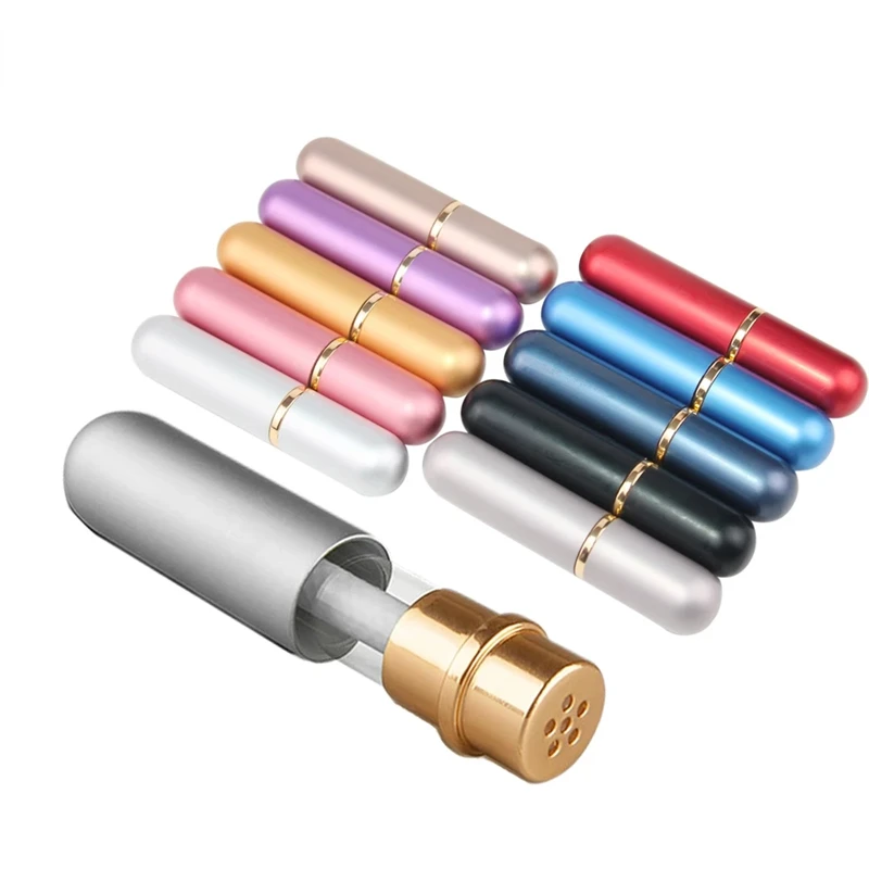 Metal Aluminum Aromatherapy Essential Oil Nasal inhaler With Polyester Wick For Essential Oil