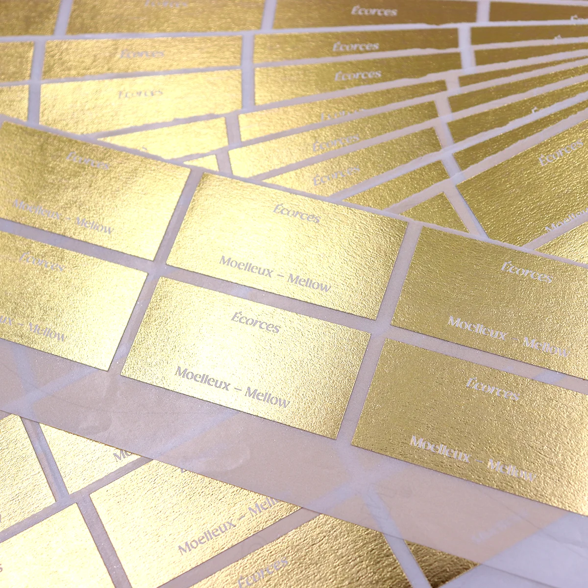 Can Add Your Logo Custom Brand ECO Sticker Sheet Gold Foil Stamp Silver Metallic Metal Labels