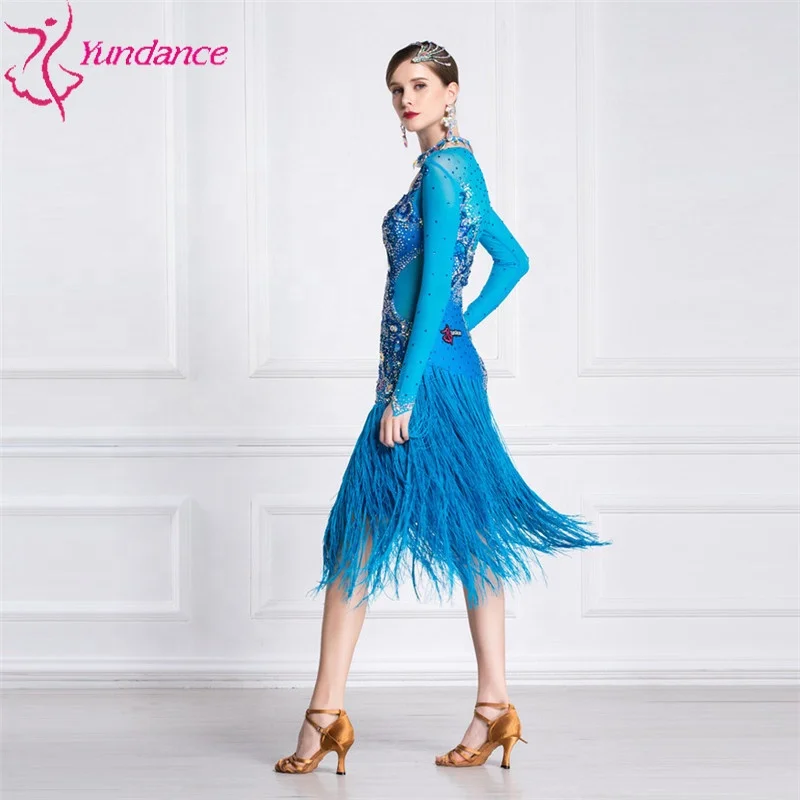 L-18314 Новая взрослая Женская национальному стандарту дружбы для латиноамериканских танцев конкурс платье