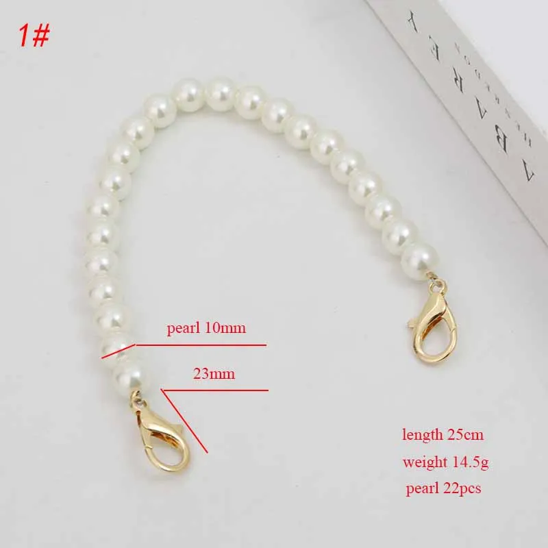 BC042 Hand-made Custom Bag Chain Bag Accessories Carry-on Single-shoulder Cross-over Bag Shoulder Straps With Pearl