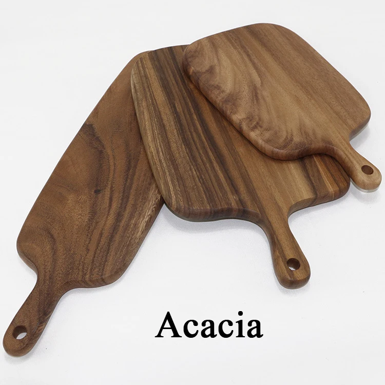 Wholesale Custom Bamboo Round Acacia Engraved Cutting Chopping Board