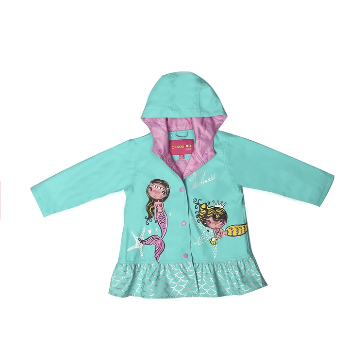 Factory Direct Price Cheap Raincoat Breathable Fashion Waterproof Kid Raincoat RAINWEAR Rain Coat PU Printing Fall, Winter 2-10Y