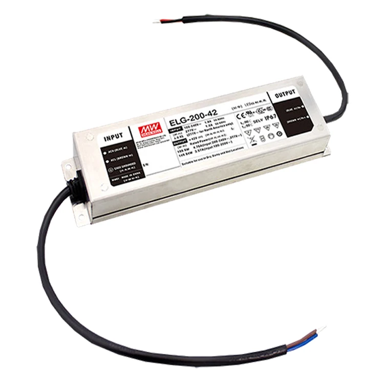 Meanwell Elg-200-24-3W Led Driver With Pfc Waterproof Ip67 For Led Lighting Power Supply