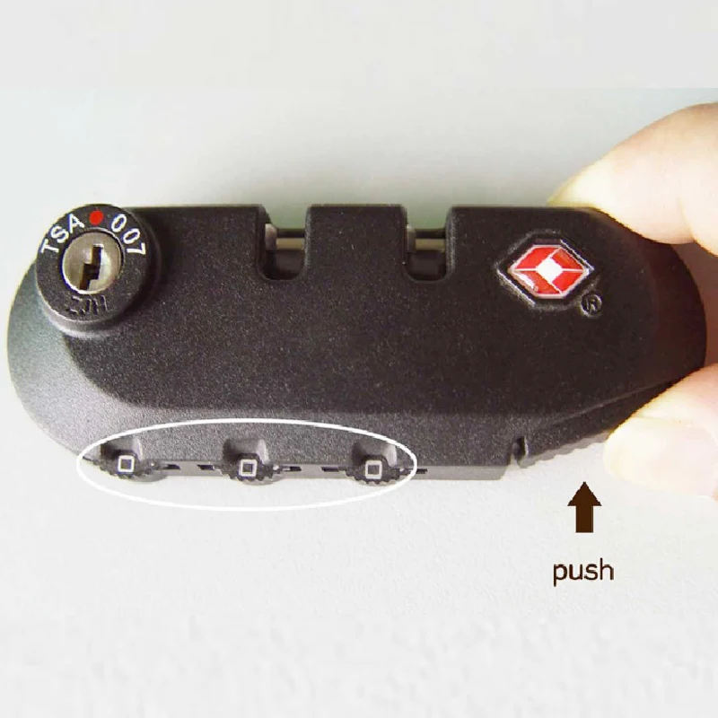 Hot Sale Plastic Security Resettable 3 Digits Dial Combination Travel Luggage Zipper Lock TSA Lock